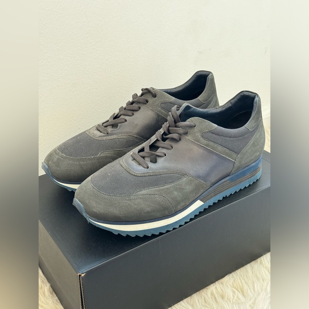 Zilli leather and suede sneakers